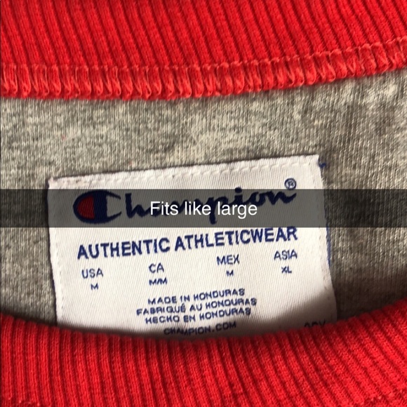 Champion sweater size M fits like large. - Picture 3 of 3